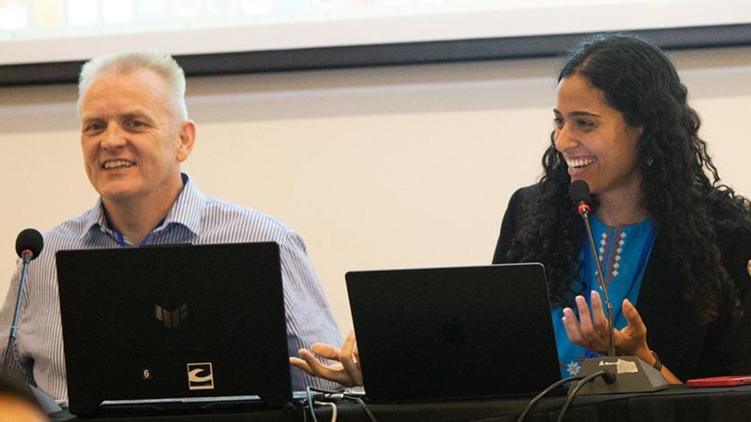 Facilitators for major groups – former RSC president Professor Tom Welton, Sustainability Imperial College London, UK, and Janna Radi, Greenish Foundation for Development