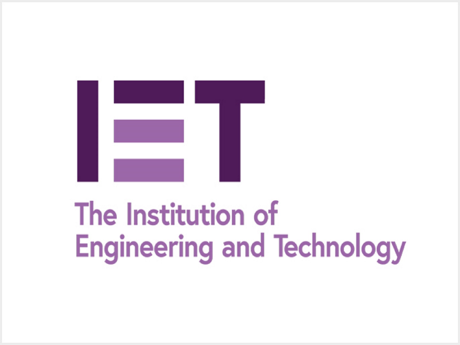 The logo for the Institution of Engineering and Technology