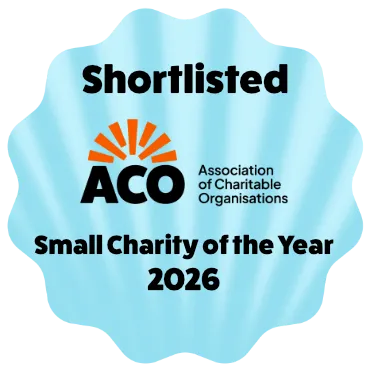 Small Charity of the Year a blue and black logo