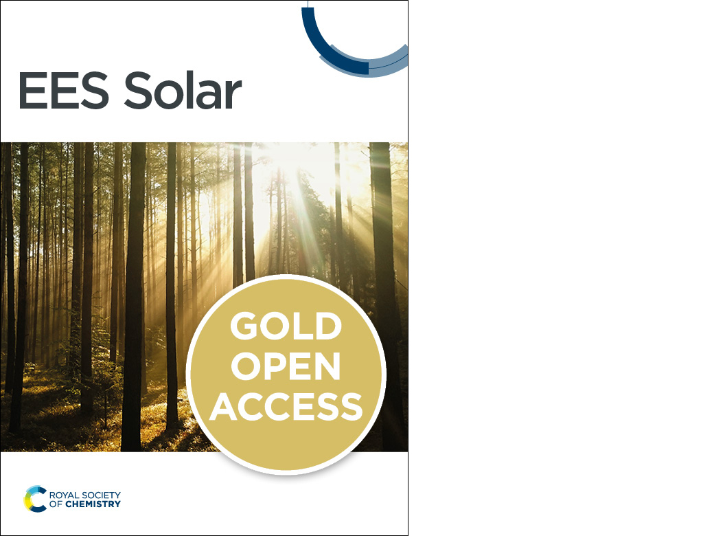 Journal cover for EES Solar, a premier interdisciplinary journal from the Royal Society of Chemistry dedicated to publishing high-impact research on solar energy and photovoltaics. 
