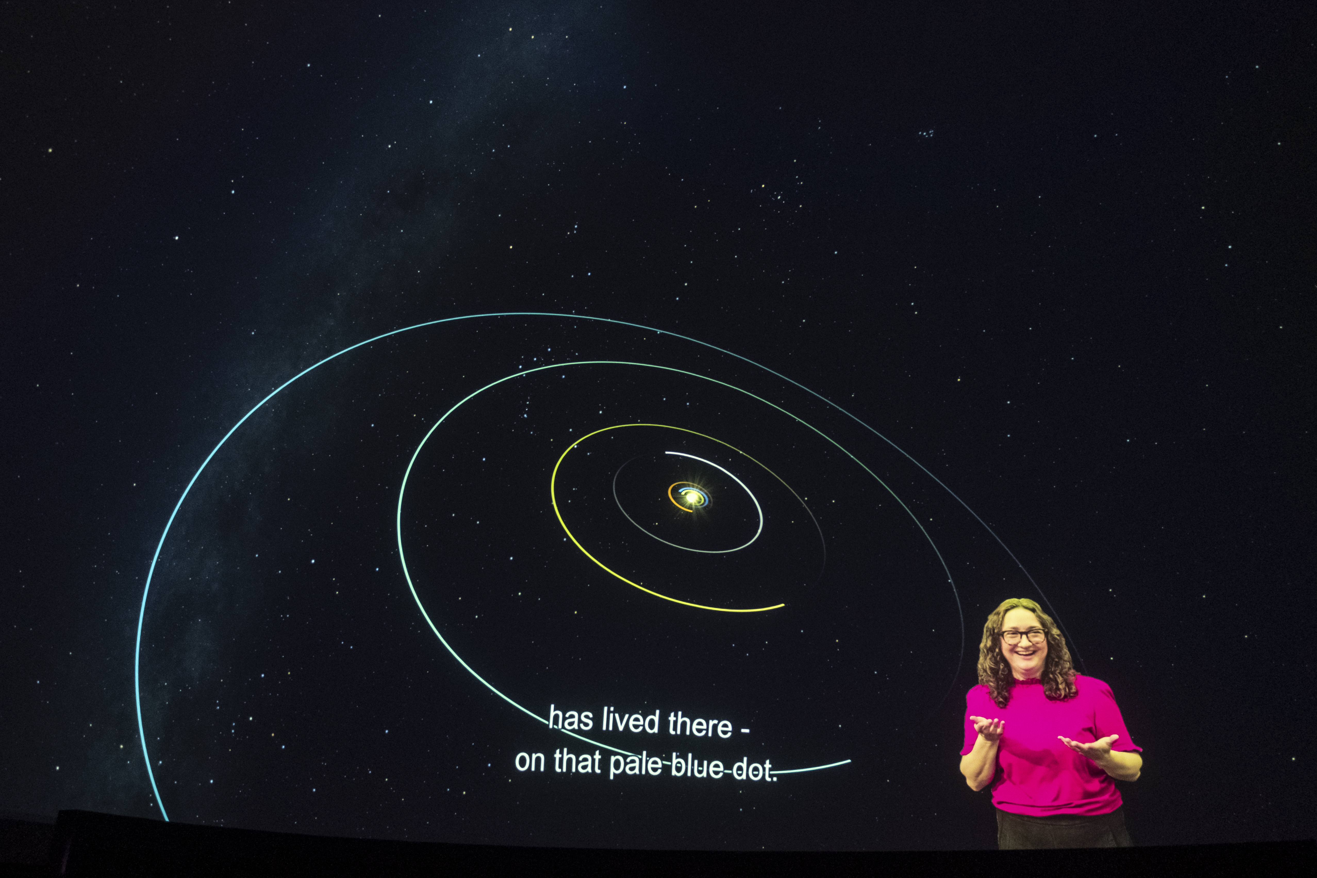 The Planetarium show with BSL intepretation showing the universe from the edge of it