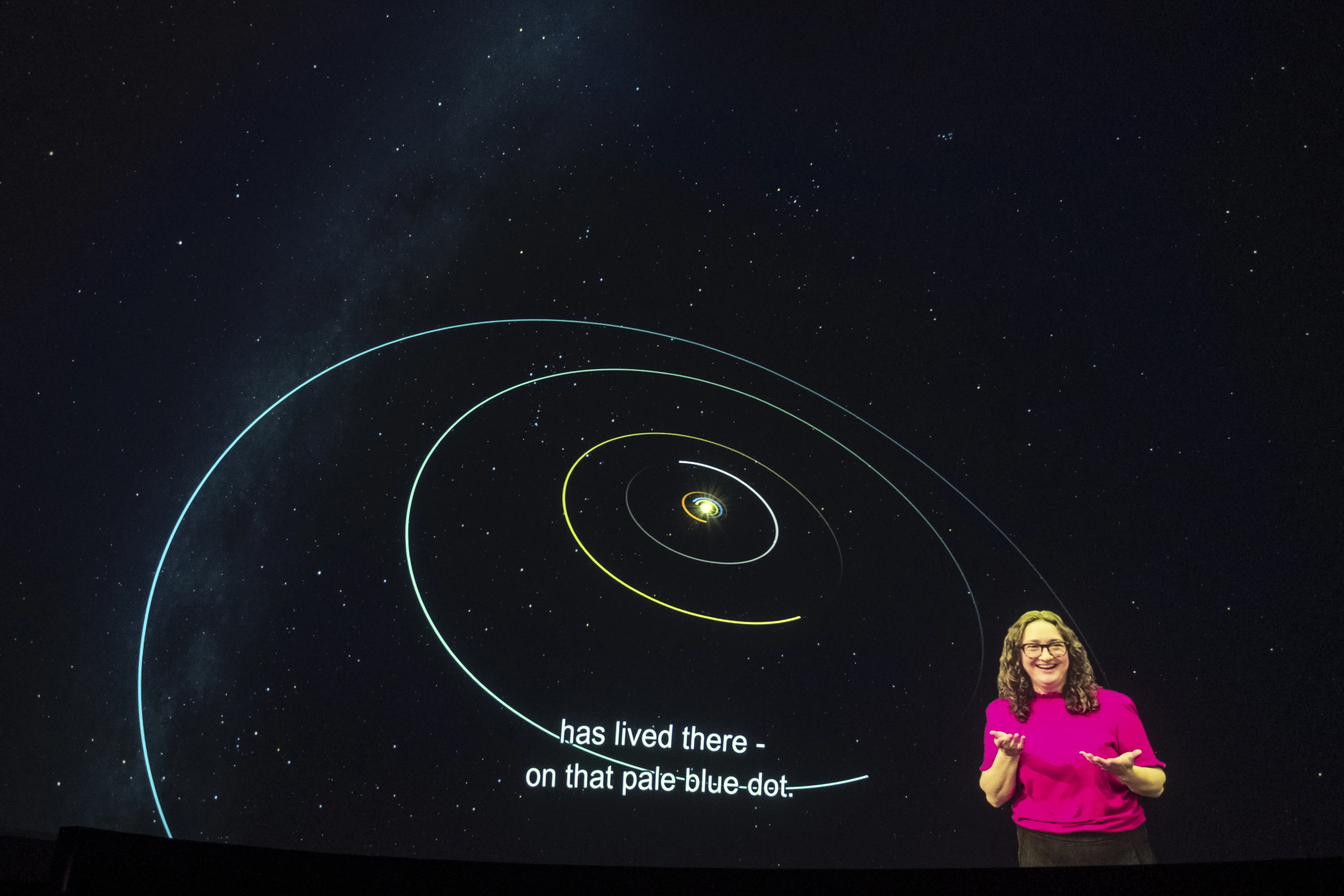 Deaf Science day - Planetarium Show with BSL interpretation - credit Robin The Planetarium show with BSL intepretation showing the universe from the edge of it