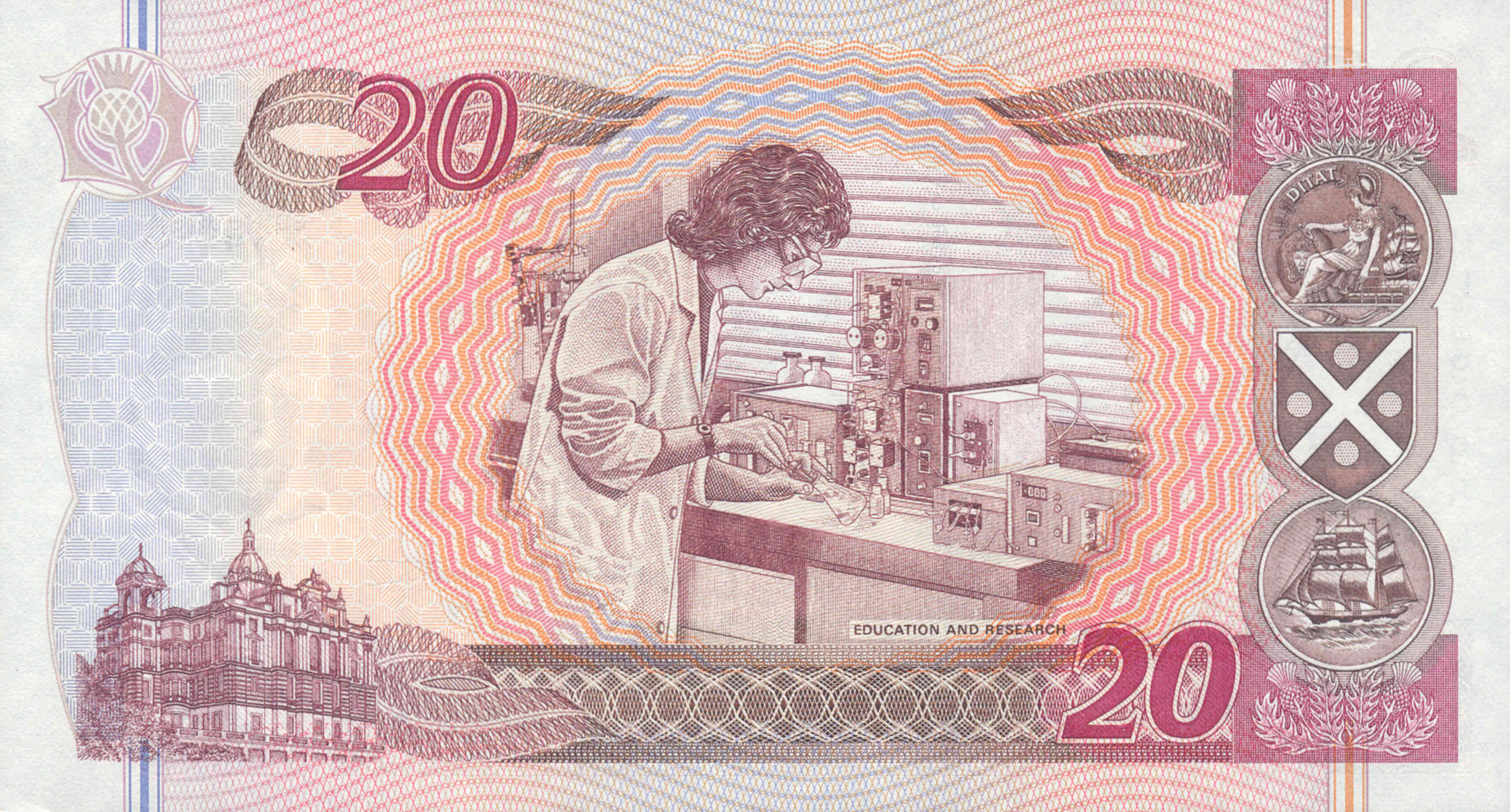 Detail of the woman featured on the £20 note