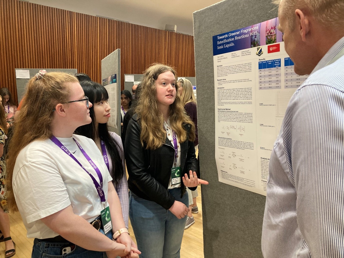 Our Lady's Grammar School students talk to Professor Tom Welton