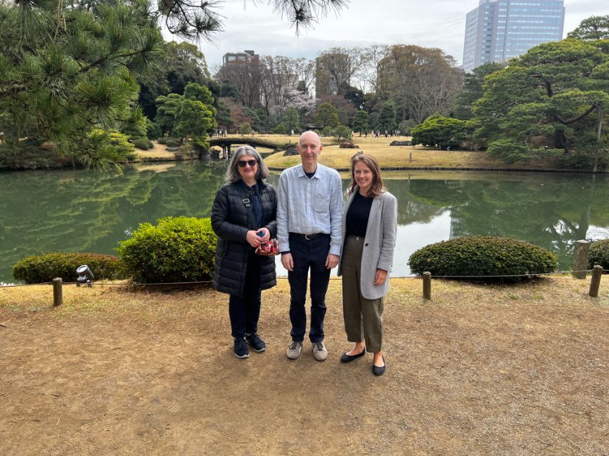 Helen Pain, Antony Galea and Sara Bosshart visit Rikugien, a well-known garden in Tokyo