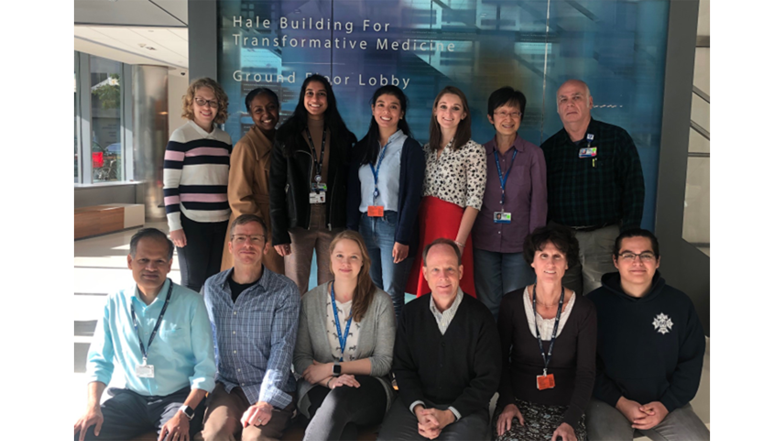 The Lipidomics Team smiling outside for the camera