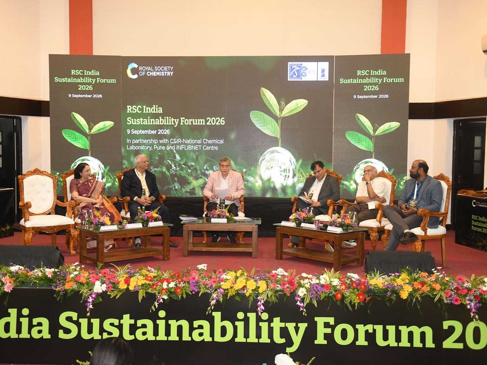 Professor Sourav Pal, from Ashoka University, chaired a panel of experts discussing practising sustainability in chemistry, from lab to industry 