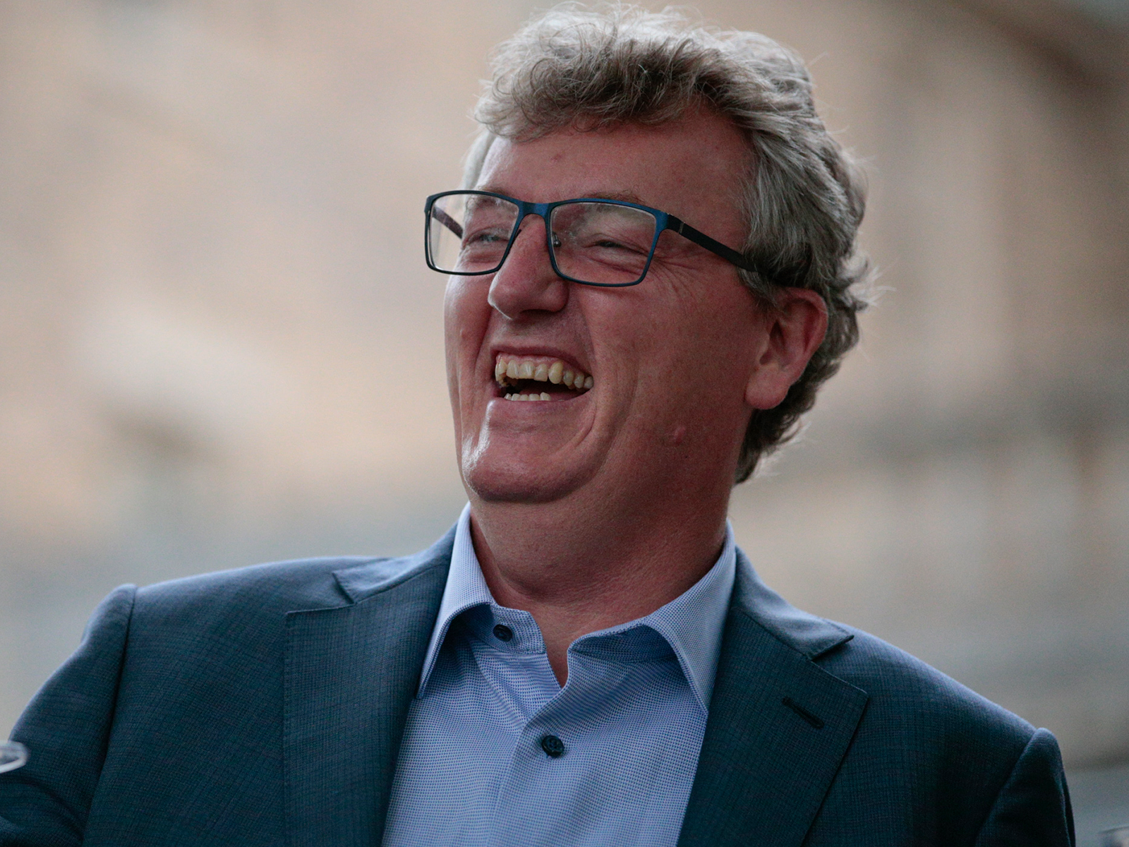 David MacMillan is smiling