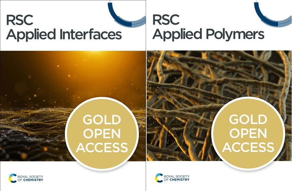 The front covers of RSC Applied Interfaces and RSC Applied Polymers