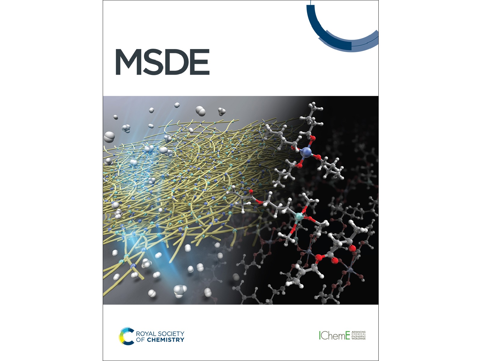 The cover of Molecular Systems Design & Engineering