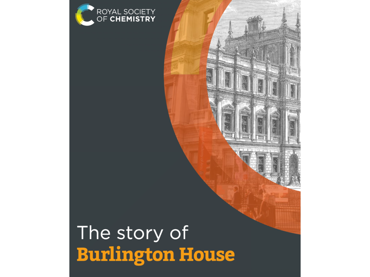 a book cover with a black and white drawing of Burlington House