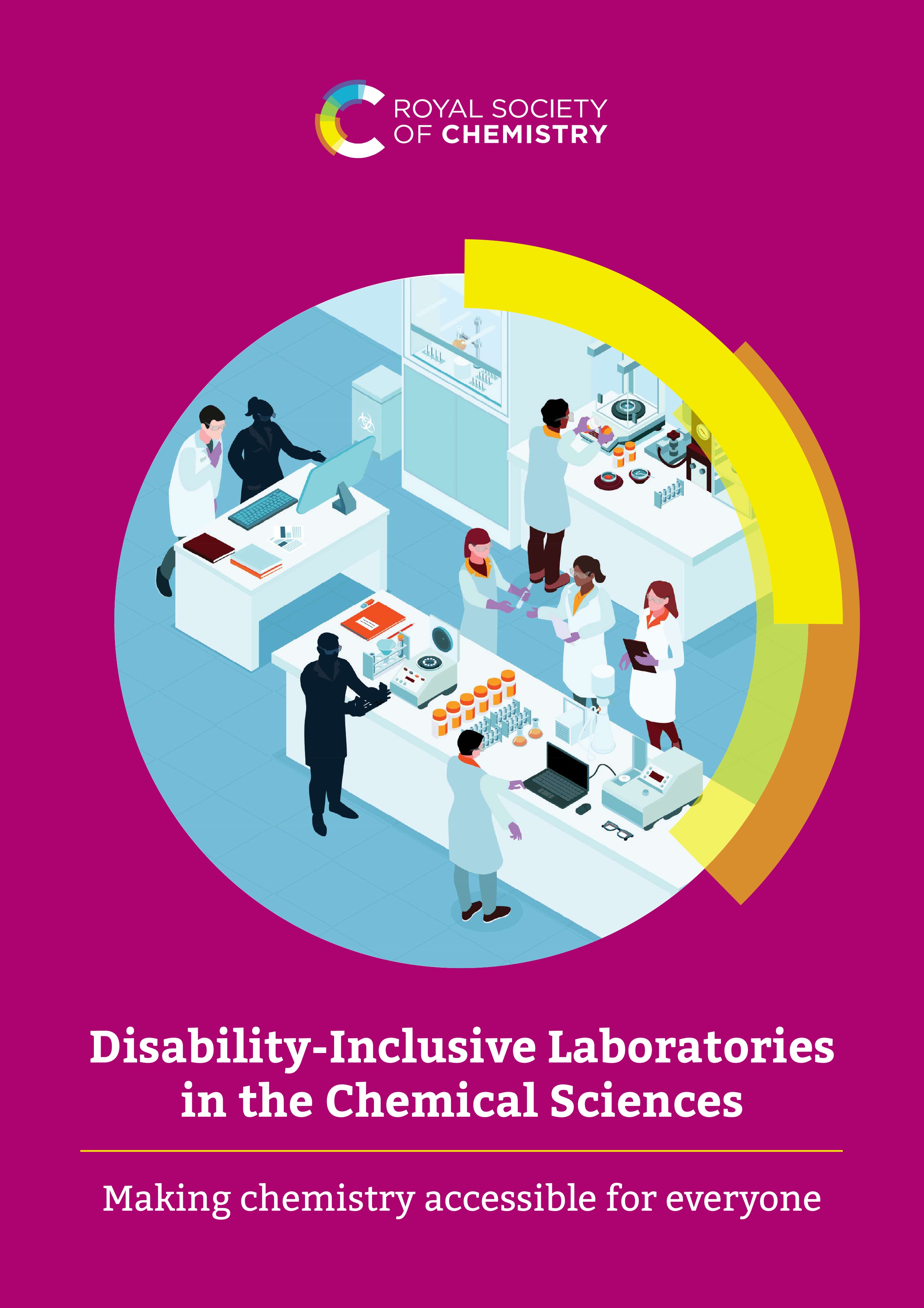 The front cover of our Disability-Inclusive Laboratories in the Chemical Sciences report