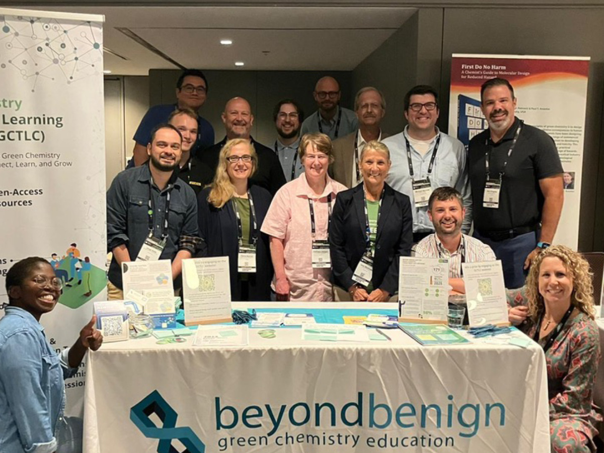 The Green Chemistry Commitment team at a stand