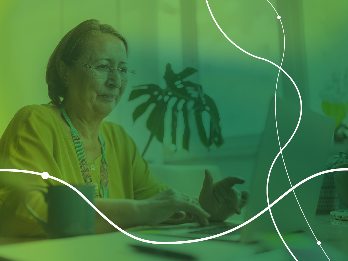 a person using a laptop