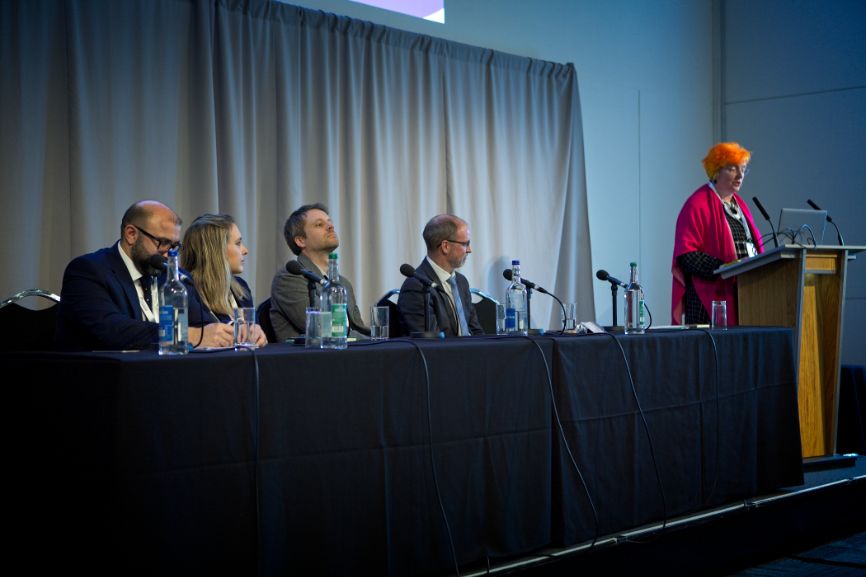 Royal Society of Edinburgh chief executive Professor Sarah Skerratt chairs a panel discussion