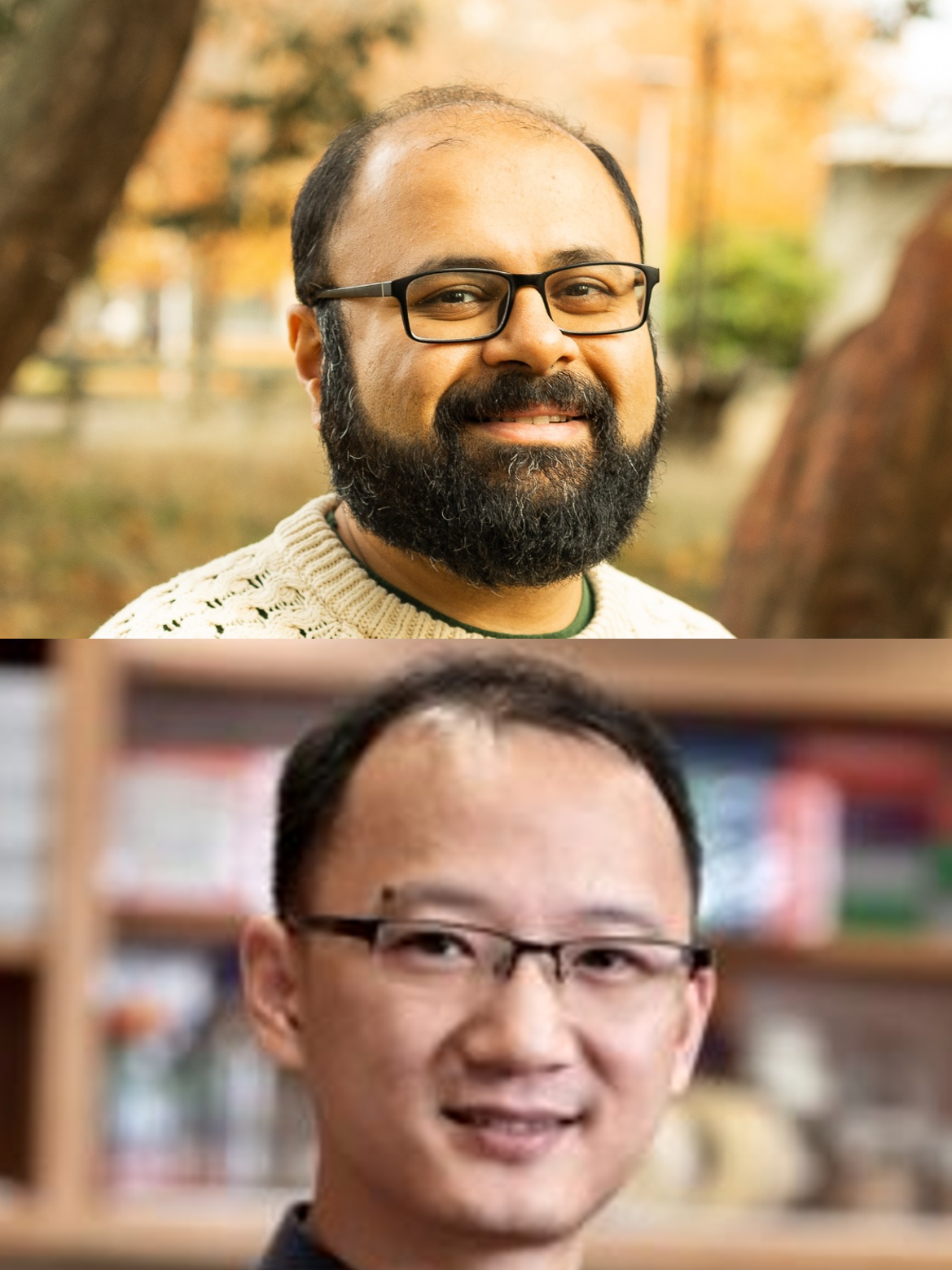 Collage headshots of Saurabh Chitnis and Xiongyi Huang
