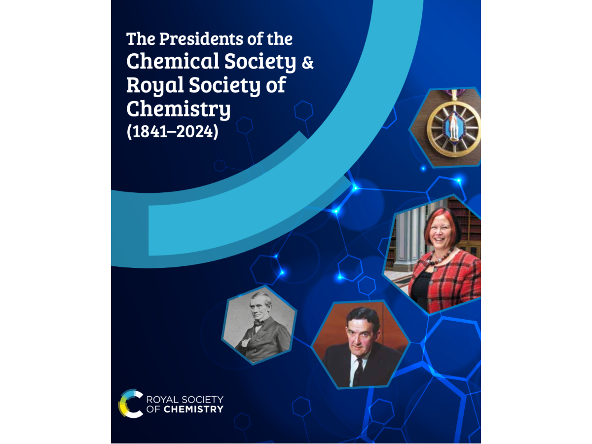 a blue and white book cover with images of past presidents