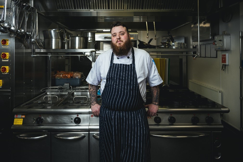 Josh Lindeberg in kitchen