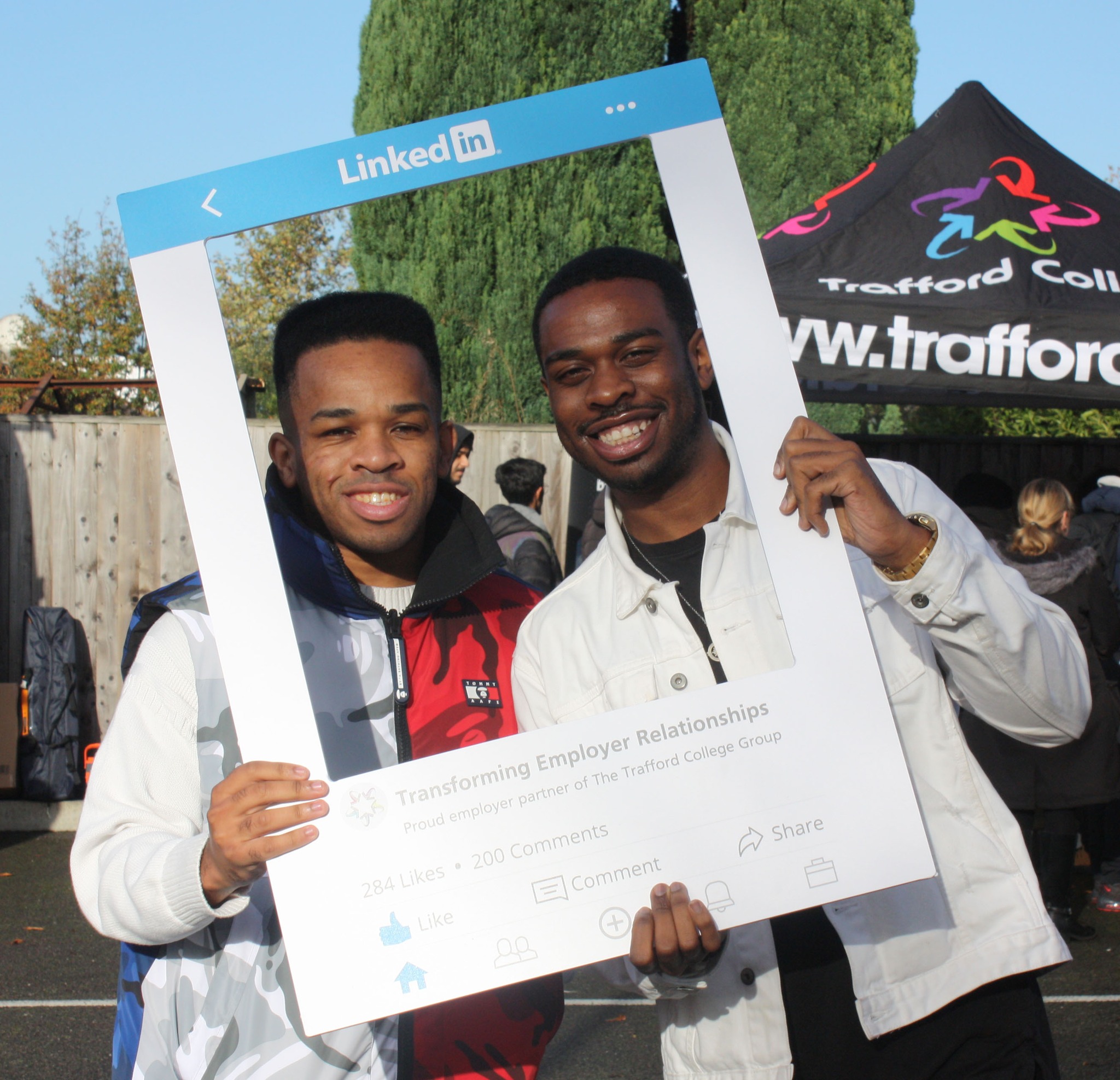 Blair and Nile with an Instagram-style frame