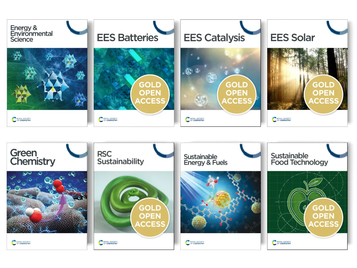 Sustainability journal montage Montage of 8 RSC sustainability journal covers