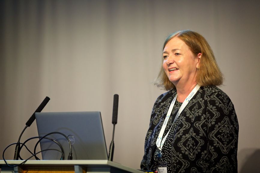 Professor Julie Fitzpatrick gives the final keynote speech of the day