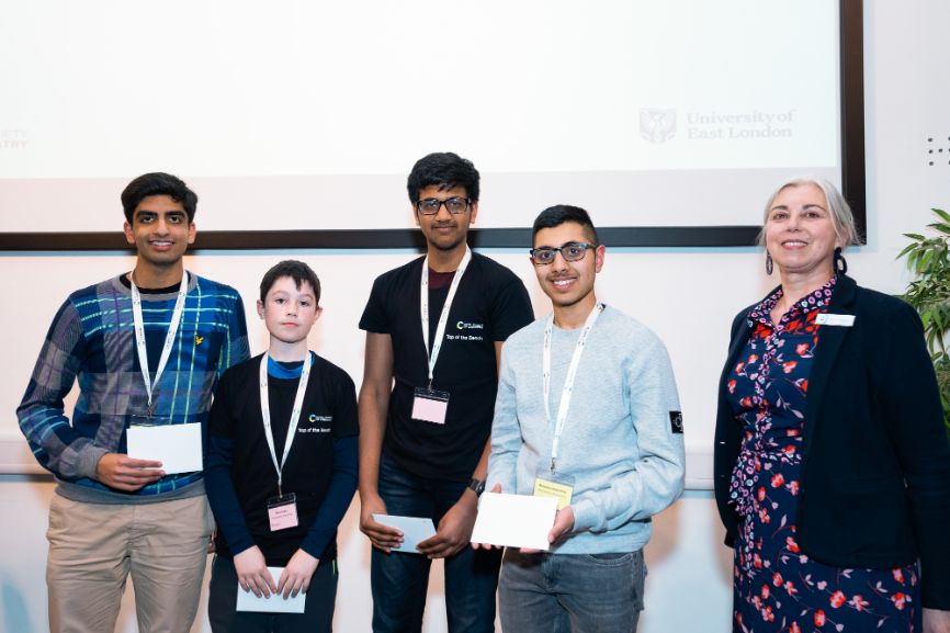 The team from King Edward's School pose after coming fifth