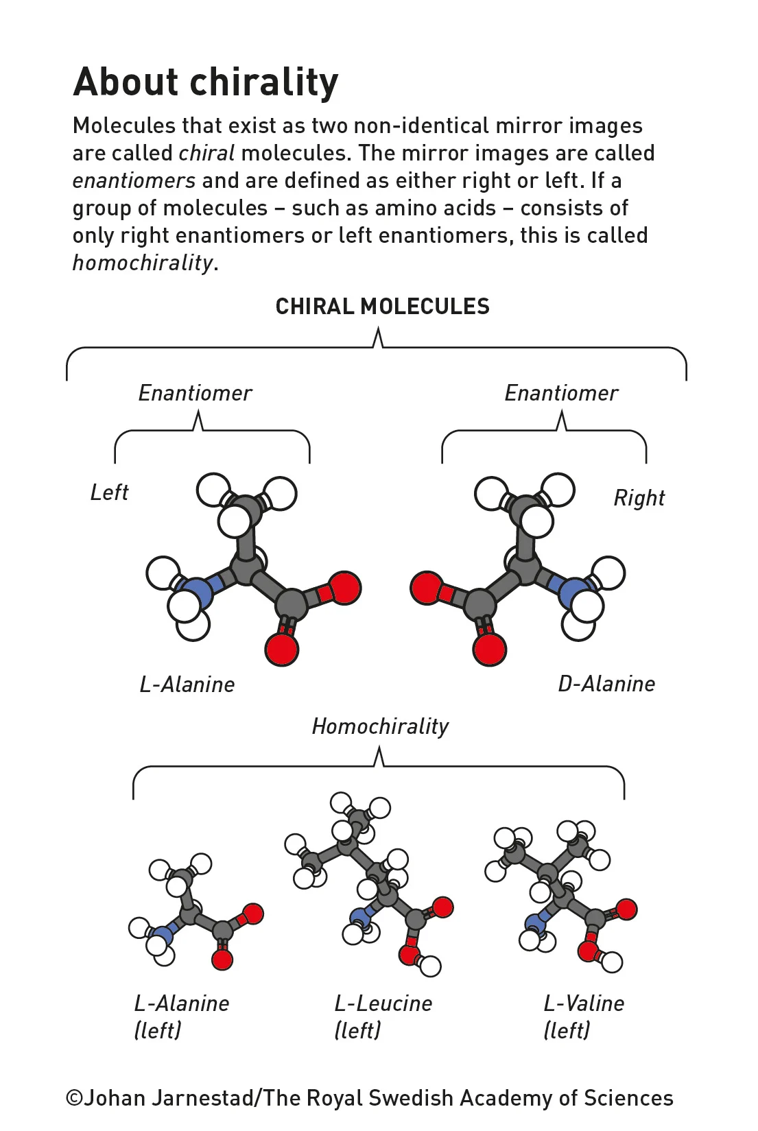 A diagram explaining chirality
