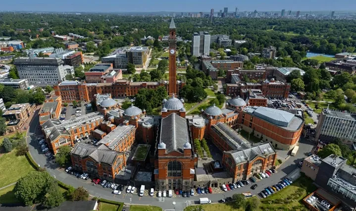Aerial view of the University of Birmingham campus Aerial view of the University of Birmingham campus