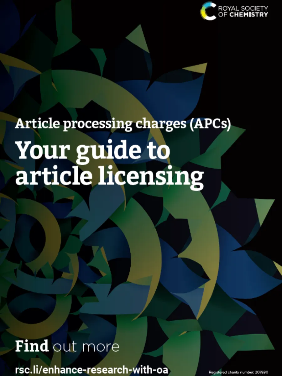 APC flyer cover Article processing charges - your guide to article licensing front cover abstract image